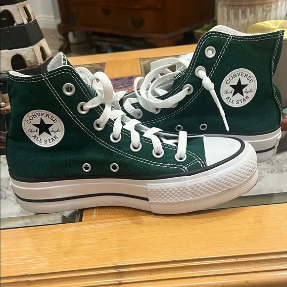 Converse Forest Green High-Tops with White Accents - Picture 6 of 6